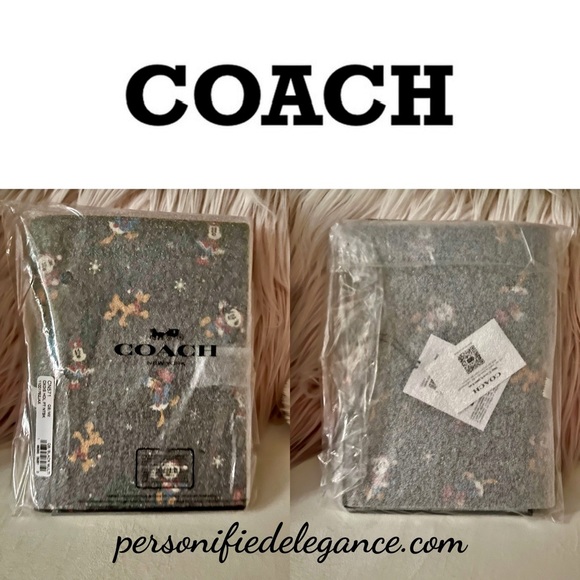NEW Coach Disney X Coach Holiday Print Coated Canvas Leather Notebook Journal - Picture 15 of 15